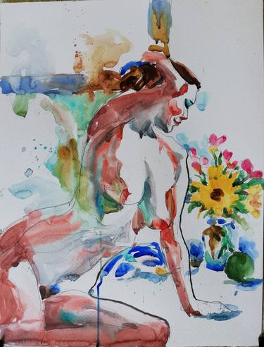 Original Expressionism Nude Paintings by Jelena Djokic
