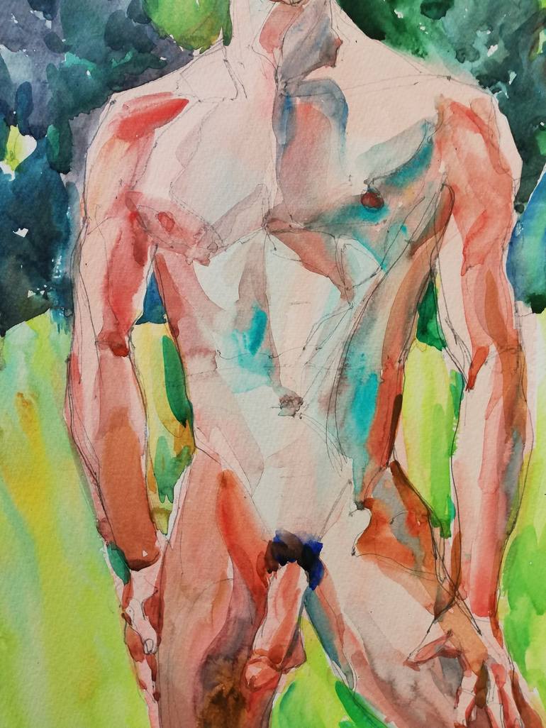 Original Expressionism Erotic Painting by Jelena Djokic