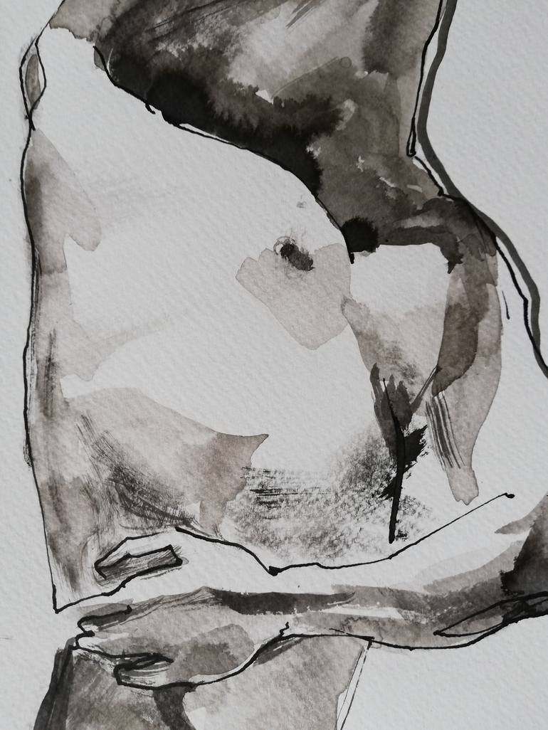 Original Nude Drawing by Jelena Djokic