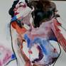 Watercolor on Fedrigoni 300gr
Materials used< Finest artists' watercolors, Horadam Aquarell
Inspired by fluidity of human form
