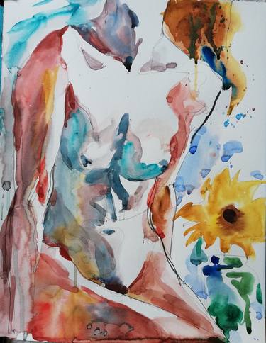 Print of Expressionism Nude Paintings by Jelena Djokic