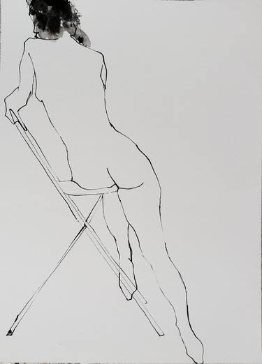 Original Figurative Nude Drawings by Jelena Djokic