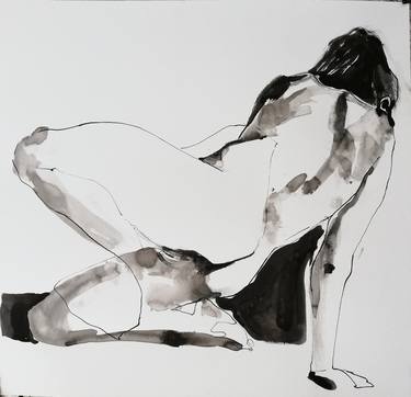 Print of Expressionism Nude Drawings by Jelena Djokic