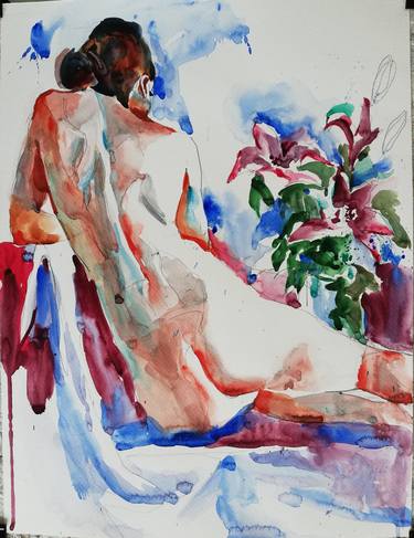 Nude with Lilies thumb