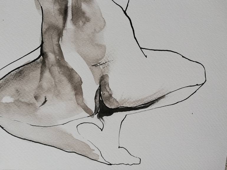 Original Figurative Nude Drawing by Jelena Djokic