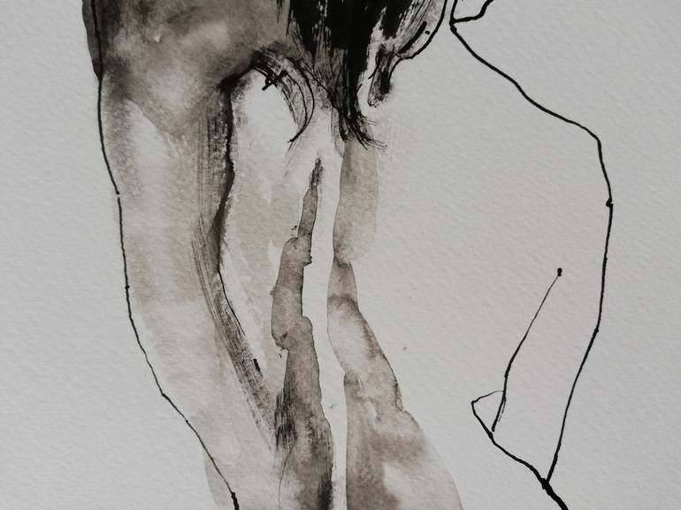 Original Figurative Nude Drawing by Jelena Djokic