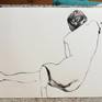 Ink drawing on Fedrigoni 300gr
I wanted to describe elegance and gracefulness of human form using simple way of expression, single line