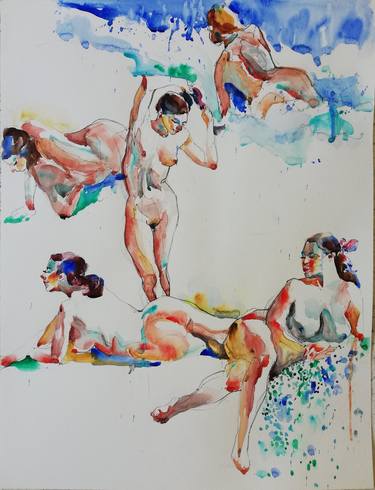 Print of Figurative Nude Paintings by Jelena Djokic