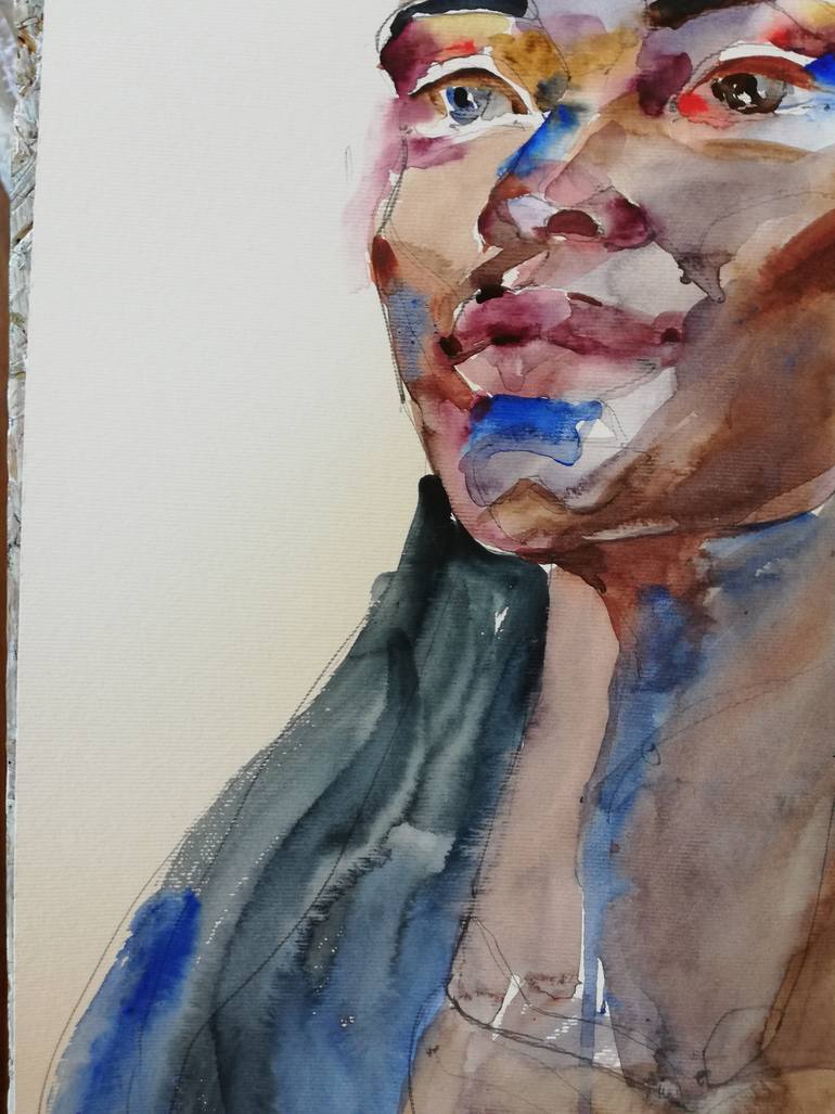 Original Expressionism People Painting by Jelena Djokic