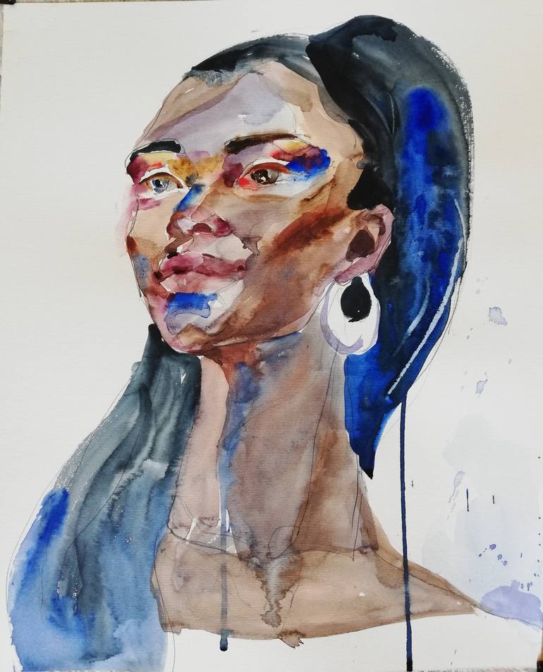 Original Portrait Painting by Jelena Djokic