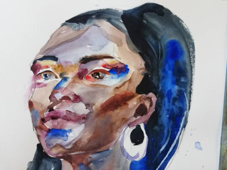 Original Expressionism People Painting by Jelena Djokic