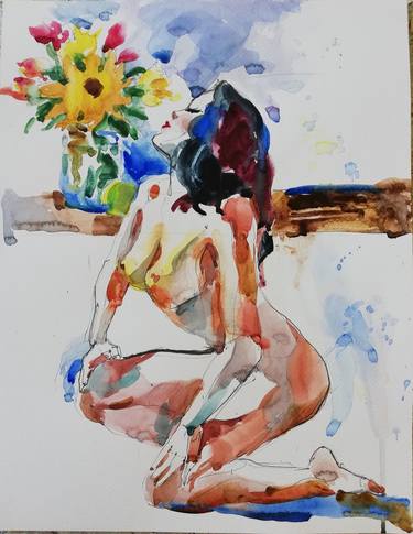 Nude with Sunflower thumb