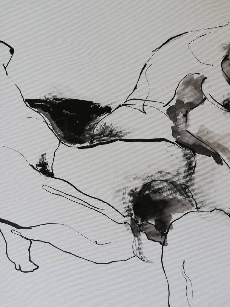 Original Figurative Nude Drawing by Jelena Djokic