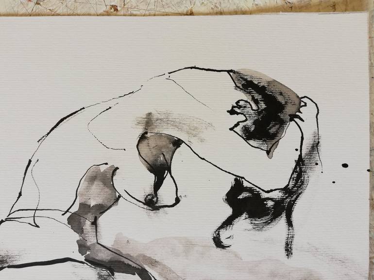 Original Figurative Nude Drawing by Jelena Djokic