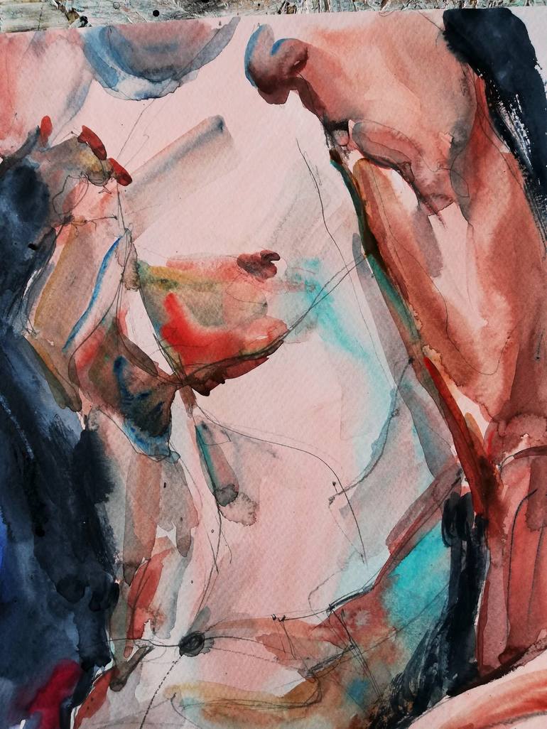 Original Figurative Erotic Painting by Jelena Djokic