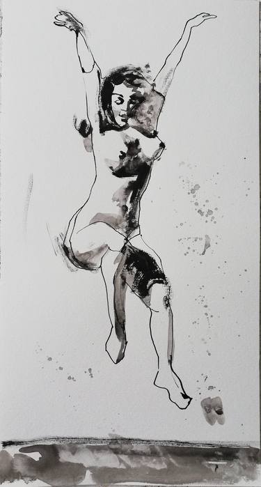 Original Impressionism Nude Drawings by Jelena Djokic