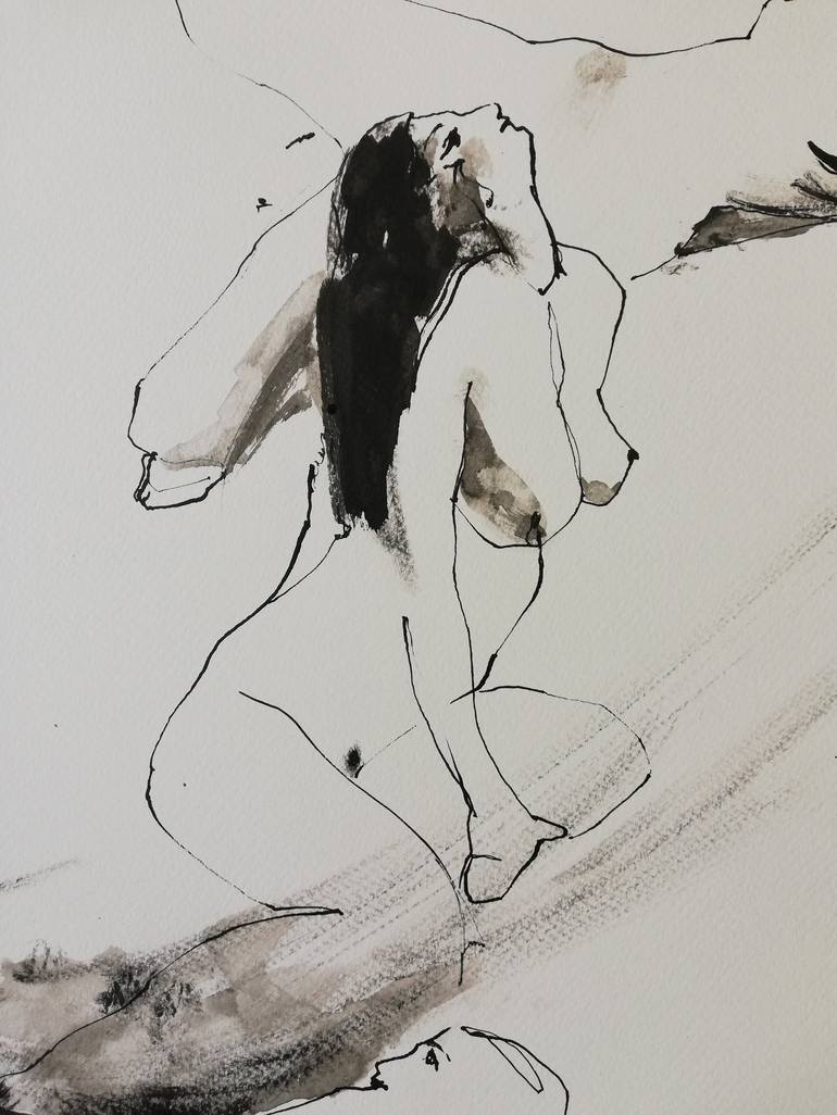 Original Figurative Nude Drawing by Jelena Djokic