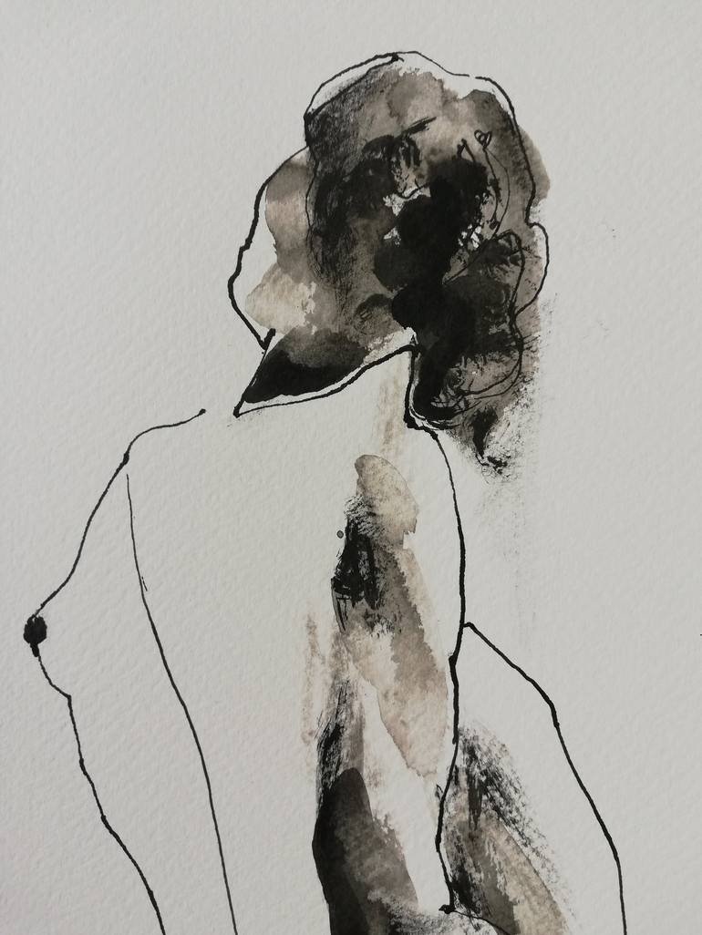 Original Nude Drawing by Jelena Djokic