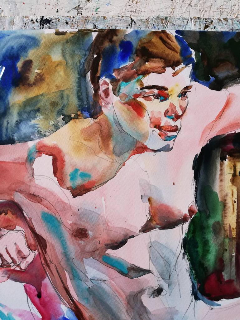 Original Nude Painting by Jelena Djokic