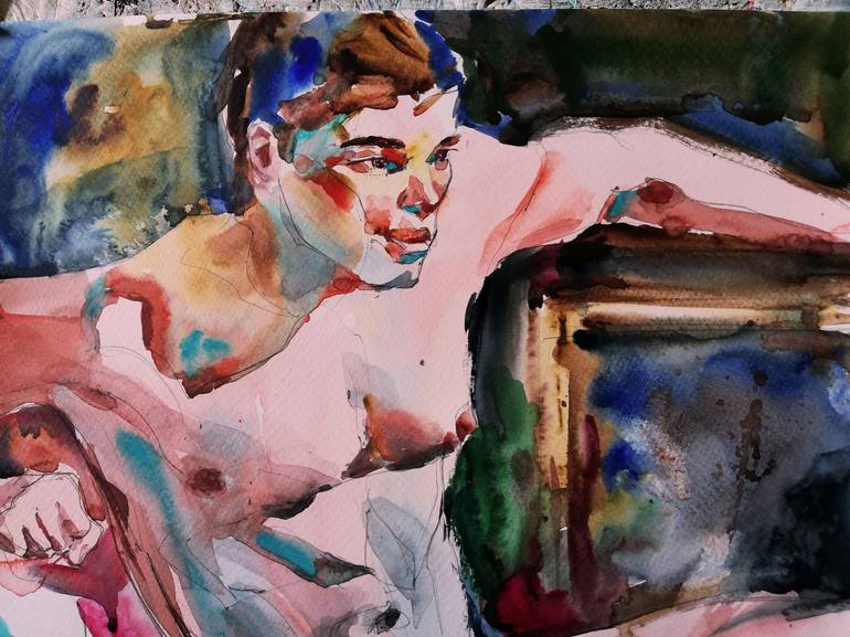 Original Nude Painting by Jelena Djokic