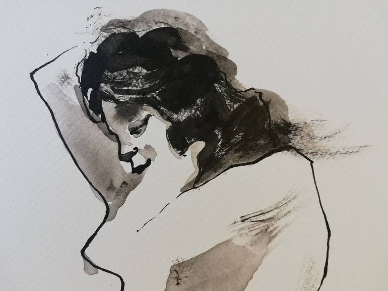 Original Figurative Nude Drawing by Jelena Djokic