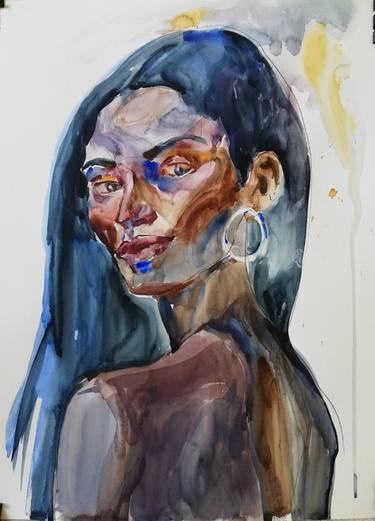 Original Expressionism Portrait Paintings by Jelena Djokic