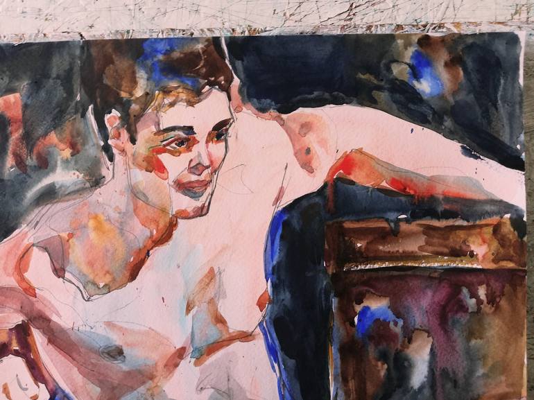 Original Figurative Nude Painting by Jelena Djokic