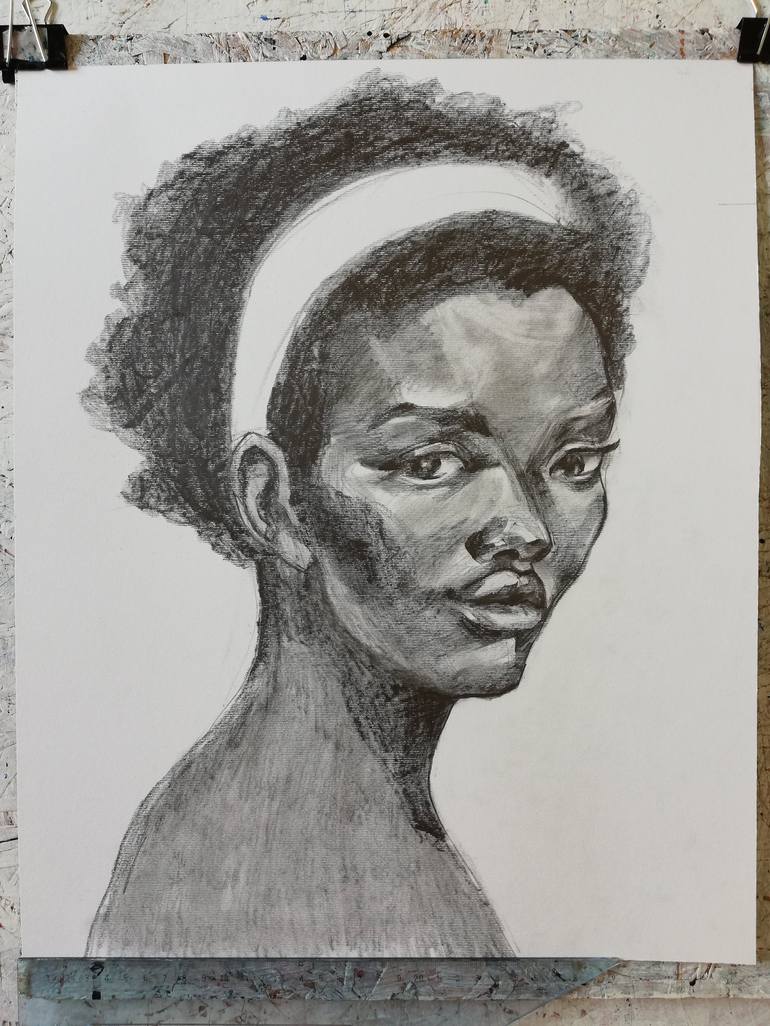 Original Figurative Portrait Drawing by Jelena Djokic