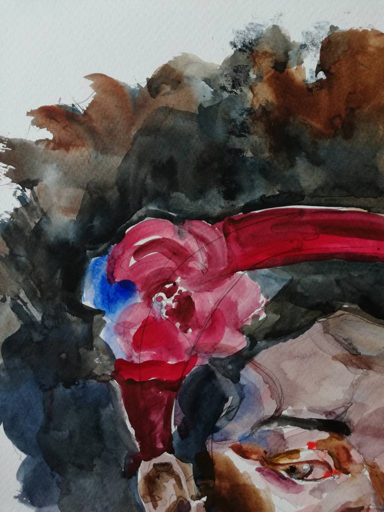 Original Expressionism People Painting by Jelena Djokic