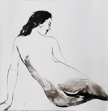 Original Impressionism Nude Drawings by Jelena Djokic