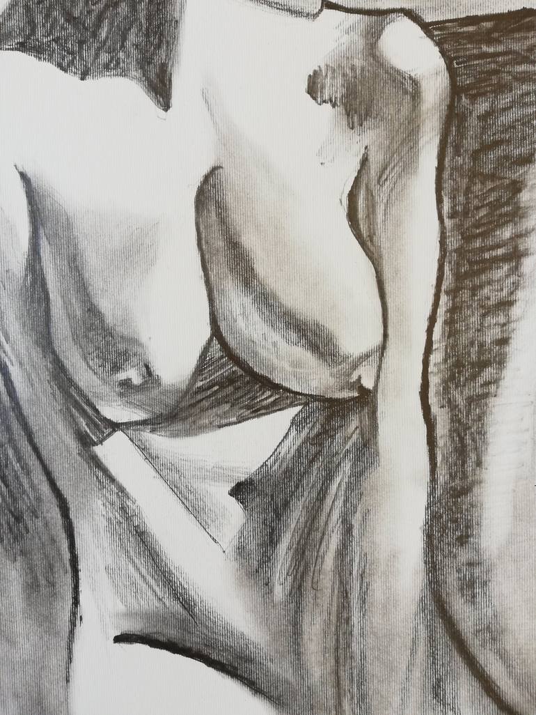 Original Figurative Erotic Drawing by Jelena Djokic