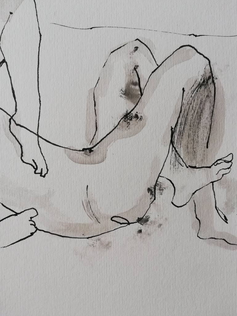 Original Figurative Erotic Drawing by Jelena Djokic