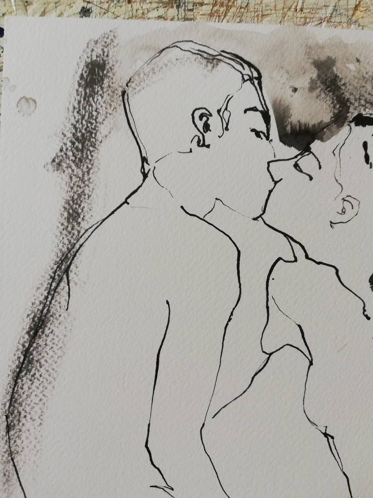 Original Figurative Love Drawing by Jelena Djokic