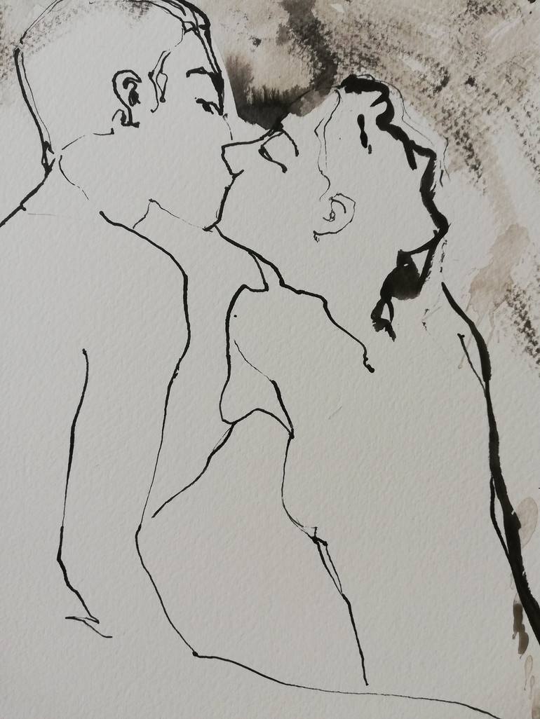 Original Figurative Love Drawing by Jelena Djokic