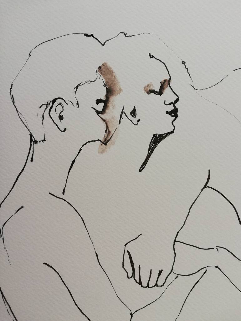 Original Expressionism Love Drawing by Jelena Djokic