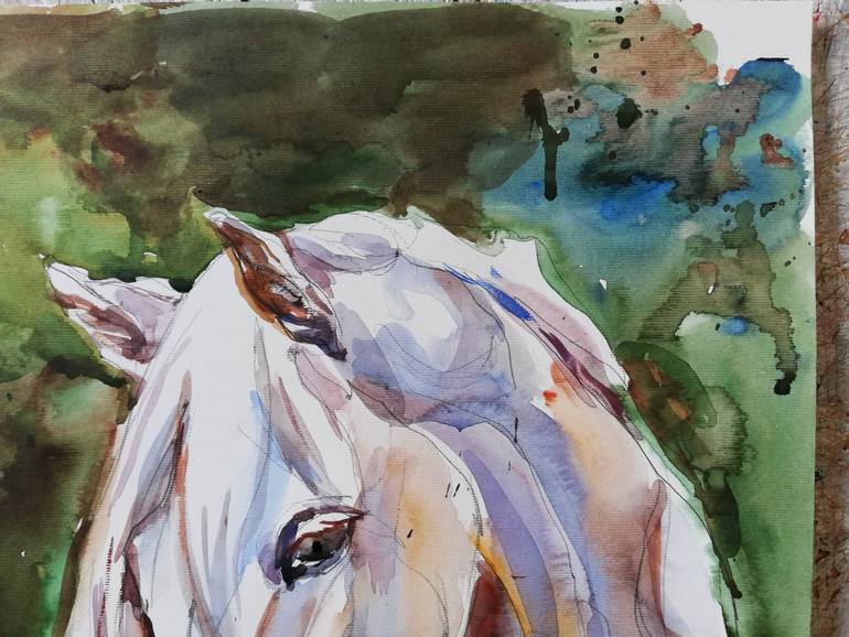 Original Figurative Horse Painting by Jelena Djokic