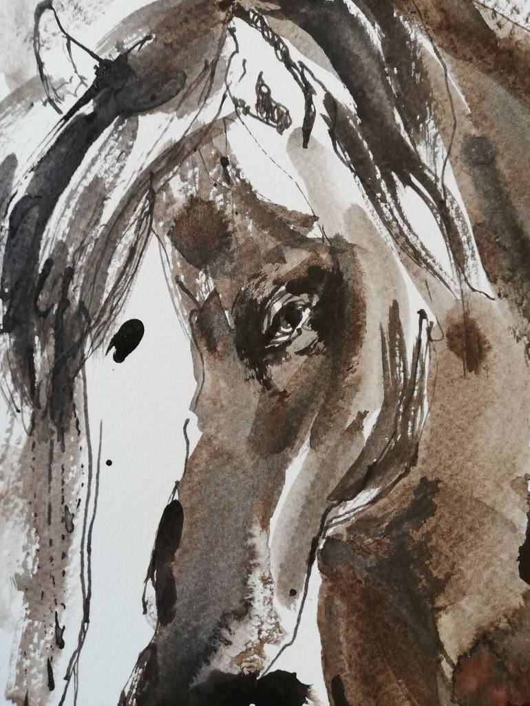 Original Horse Drawing by Jelena Djokic