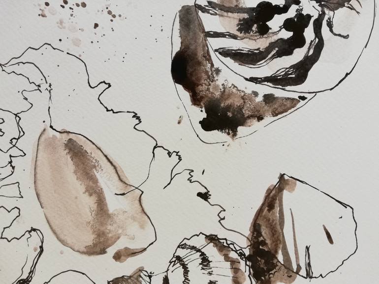 Original Expressionism Beach Drawing by Jelena Djokic