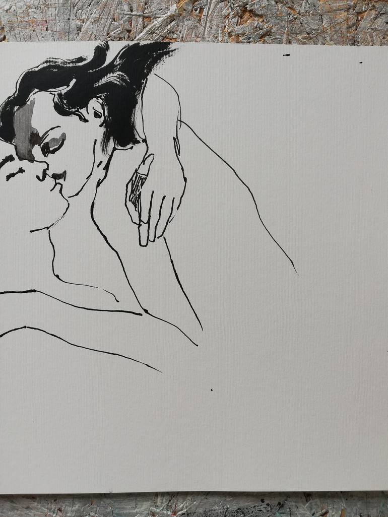 Original Figurative Love Drawing by Jelena Djokic