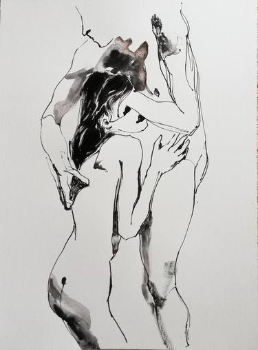 Print of Impressionism Erotic Drawings by Jelena Djokic