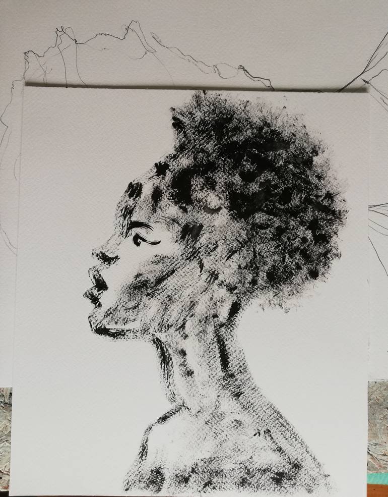 Original Figurative People Drawing by Jelena Djokic