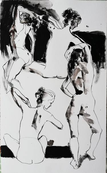 Print of Figurative Nude Drawings by Jelena Djokic