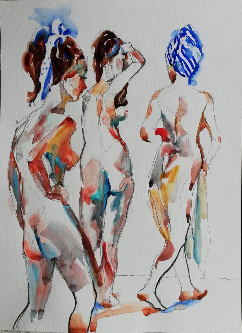 Original Nude Painting by Jelena Djokic