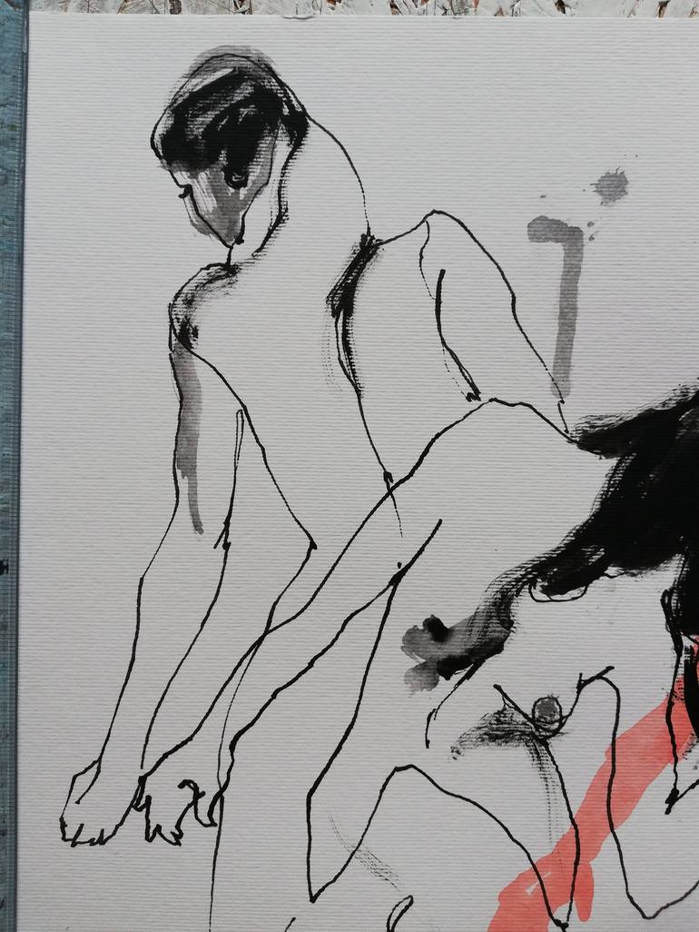 Original Nude Drawing by Jelena Djokic