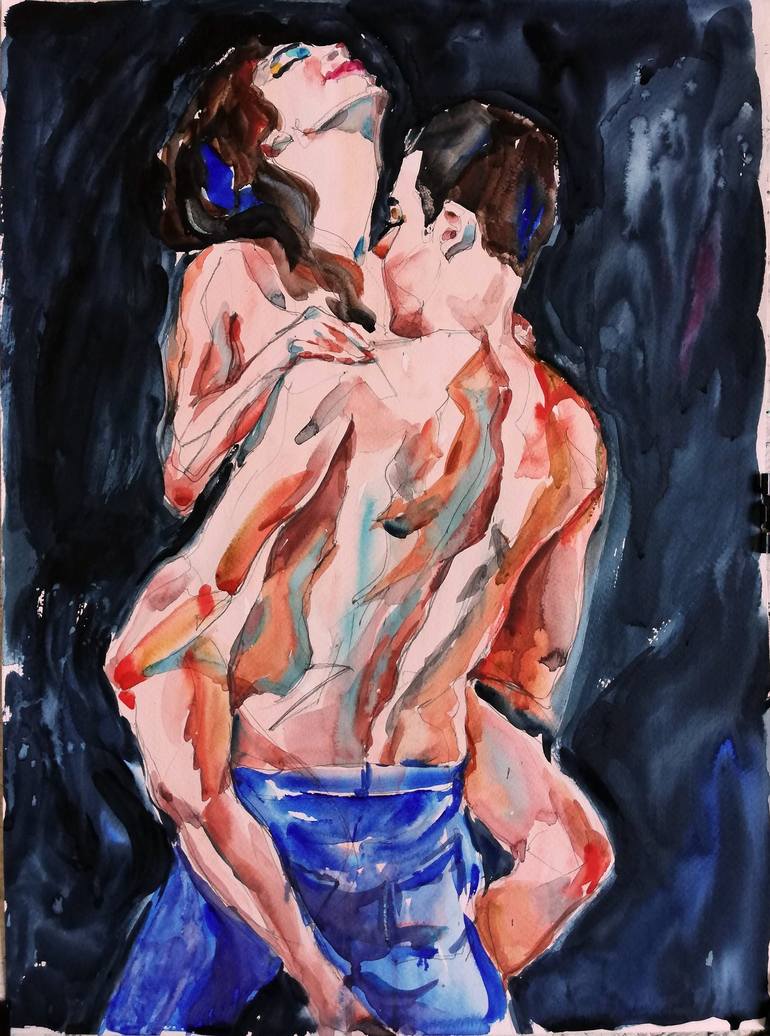 Lovers Painting by Jelena Djokic | Saatchi Art