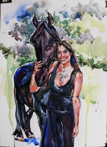 Print of Impressionism Horse Paintings by Jelena Djokic