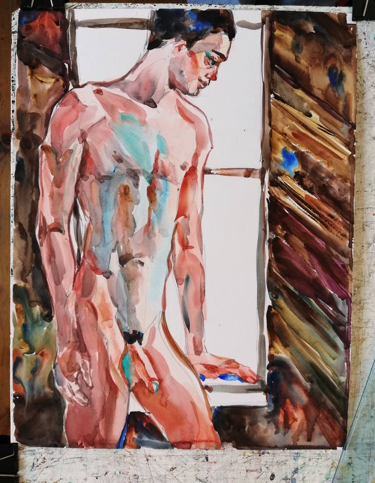 Original Figurative Nude Painting by Jelena Djokic