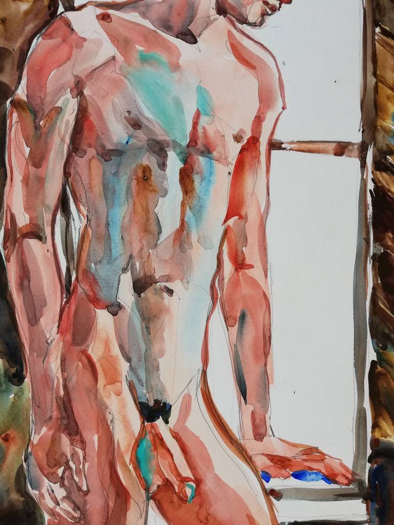 Original Figurative Nude Painting by Jelena Djokic