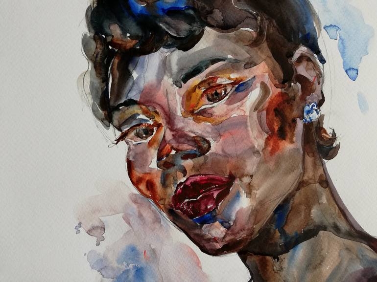 Original Impressionism Portrait Painting by Jelena Djokic