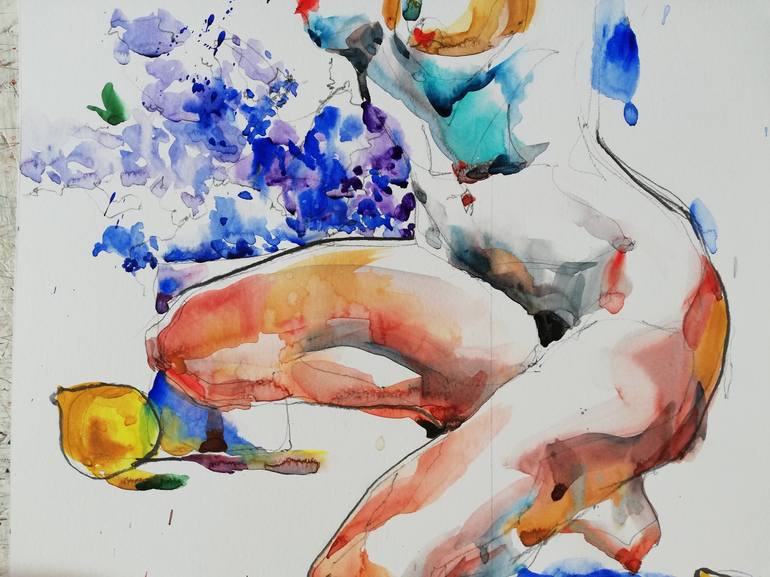 Original Figurative Nude Painting by Jelena Djokic